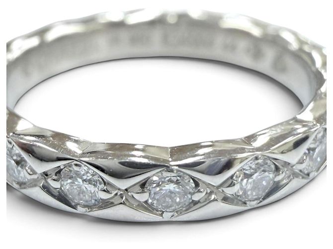 Anello Chanel J11387 Coco Crush in Platino 950 e Diamanti - vista 5
