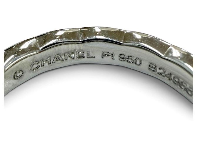 Anello Chanel J11387 Coco Crush in Platino 950 e Diamanti - vista 6