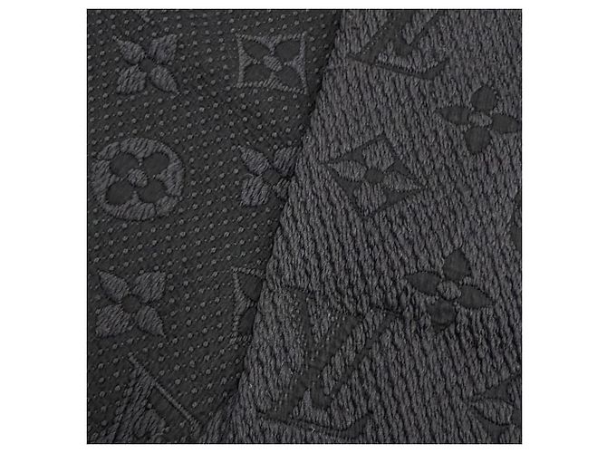 Stola Louis Vuitton in lana e seta grigio scuro Grigio antracite - vista 4