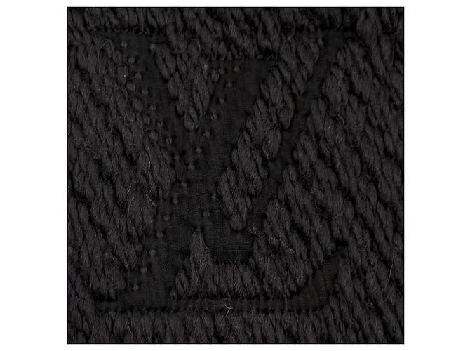 Stola Louis Vuitton in lana e seta grigio scuro Grigio antracite - vista 6