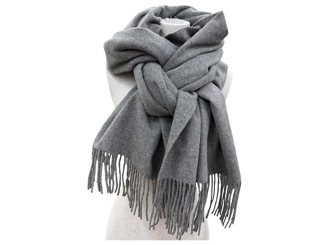 Hermès Sciarpa in cashmere Hermes in grigio Marrone - vista 2