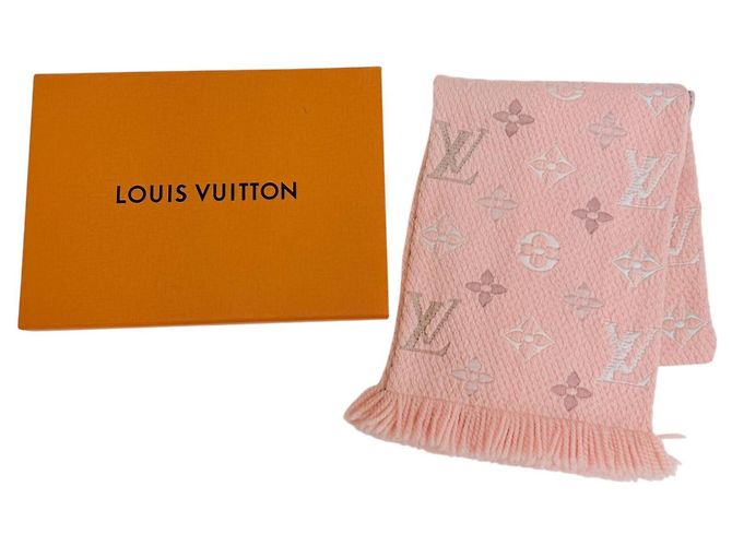 Stola Louis Vuitton in lana e seta rosa - vista 2