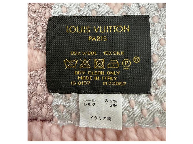 Stola Louis Vuitton in lana e seta rosa - vista 7