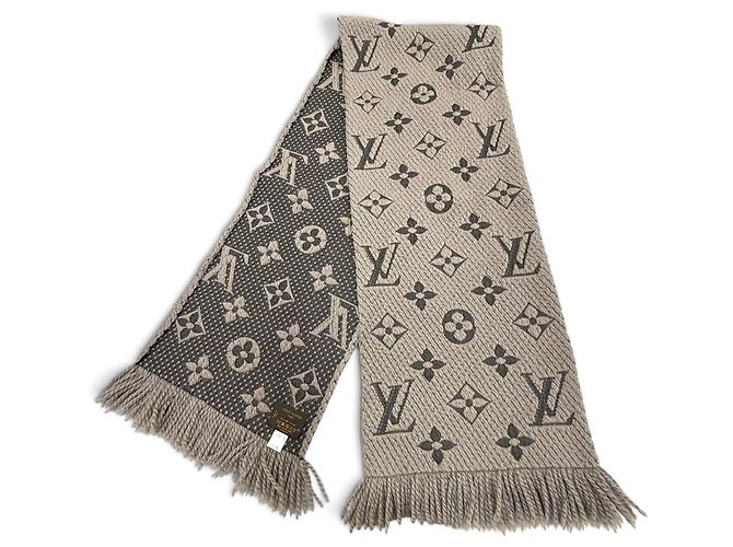 Stola Louis Vuitton Logomania Monogram in lana e seta - vista 3