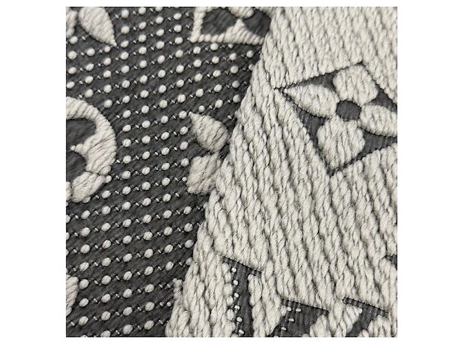 Stola Louis Vuitton Logomania Monogram in lana e seta - vista 4