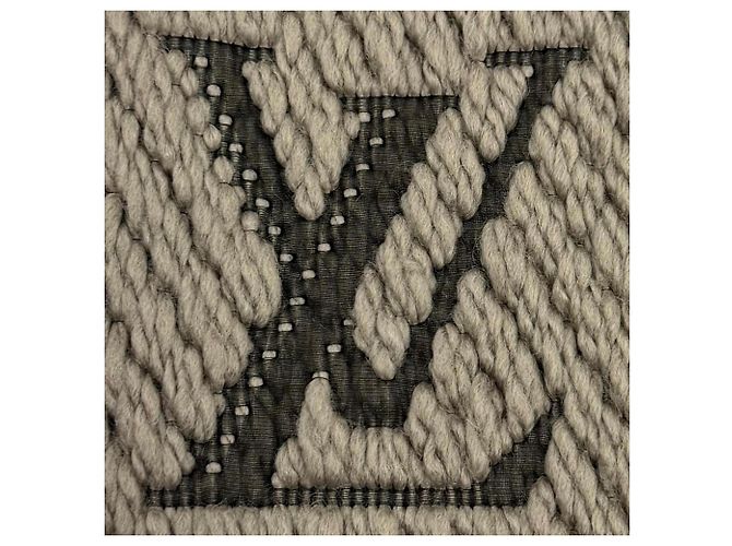 Stola Louis Vuitton Logomania Monogram in lana e seta - vista 6