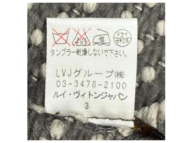 Stola Louis Vuitton Logomania Monogram in lana e seta - vista 8