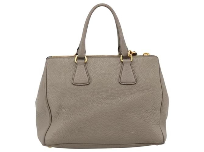 PRADA Hand Bag Leather 2way Gray Gold - vista 2