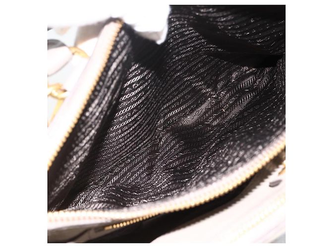 PRADA Hand Bag Leather 2way Gray Gold - vista 28