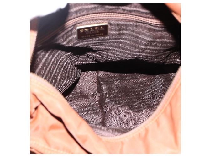 PRADA Chain Shoulder Bag Nylon Brown Gold - vista 11