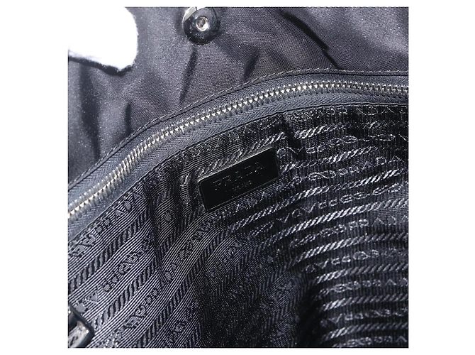 PRADA Tote Bag Nylon Black Silver - vista 19