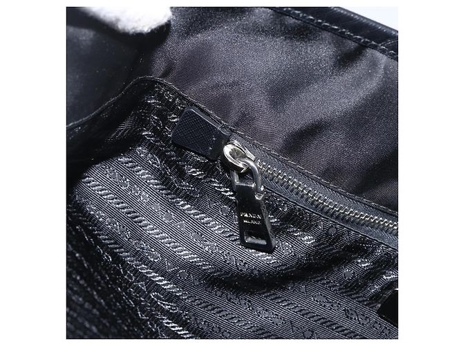 PRADA Tote Bag Nylon Black Silver - vista 22