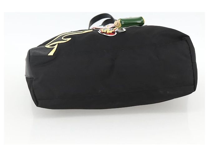 PRADA Tote Bag Nylon Black Silver - vista 5