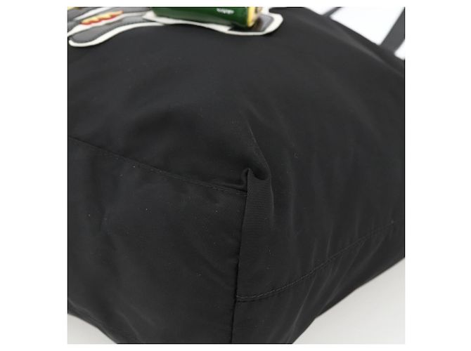 PRADA Tote Bag Nylon Black Silver - vista 9