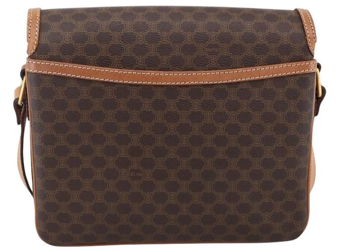 Céline CELINE Macadam Canvas Shoulder Bag PVC Leather Brown Gold - vista 2