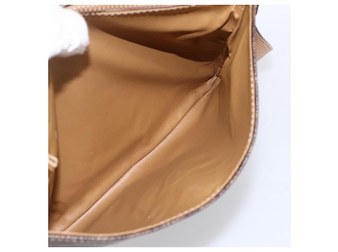 Céline CELINE Macadam Canvas Shoulder Bag PVC Leather Brown Gold - vista 25