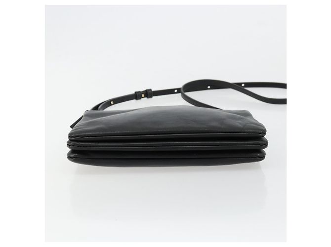 Céline CELINE Trio Shoulder Bag Cuir Noir Or - vue 9