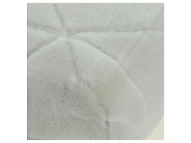 PRADA Bolsa Tote em Tosquia Mouton White Silver - vista 11