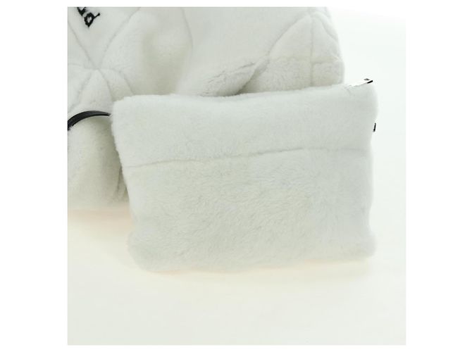 PRADA Bolsa Tote em Tosquia Mouton White Silver - vista 16