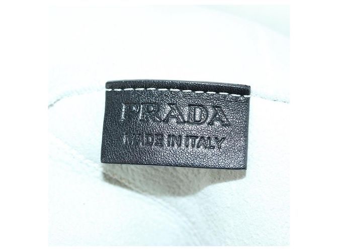 PRADA Bolsa Tote em Tosquia Mouton White Silver - vista 22