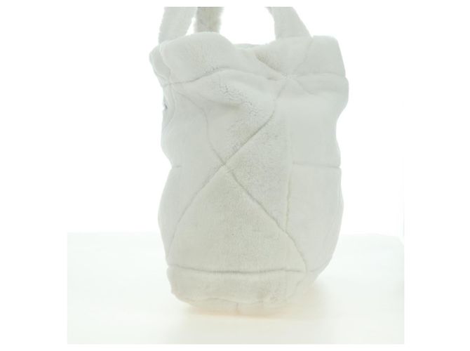 PRADA Bolsa Tote em Tosquia Mouton White Silver - vista 4