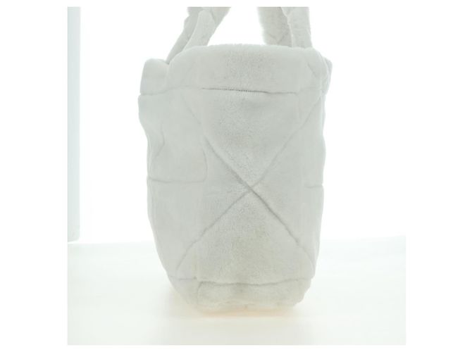 PRADA Bolsa Tote em Tosquia Mouton White Silver - vista 5