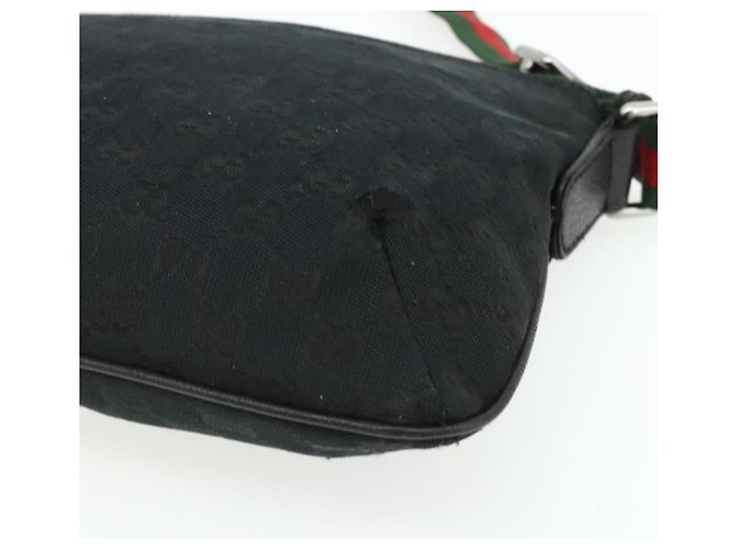 GUCCI Web Sherry Line GG Canvas Shoulder Bag Black Red Green 189749 - vista 12