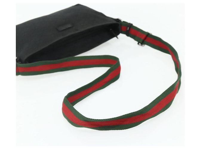 GUCCI Web Sherry Line GG Canvas Shoulder Bag Black Red Green 189749 - vista 7