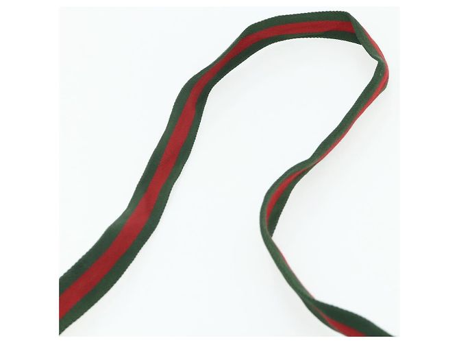 GUCCI Web Sherry Line GG Canvas Shoulder Bag Black Red Green 189749 - vista 8