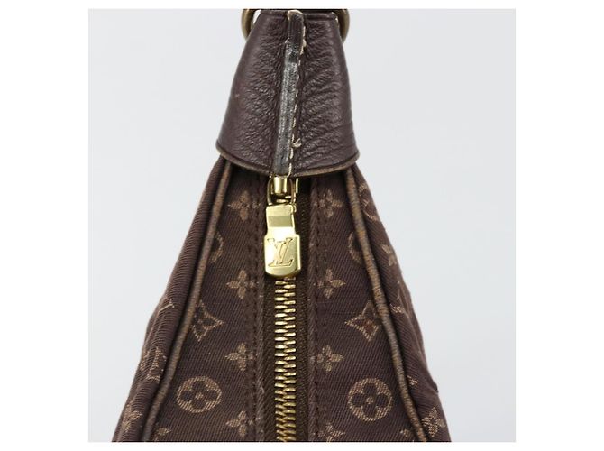 LOUIS VUITTON Monogram Mini Lin Boulogne Bag Brown Ebene M95225 LV - vista 10