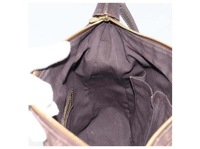 LOUIS VUITTON Monogram Mini Lin Boulogne Bag Brown Ebene M95225 LV - vista 18
