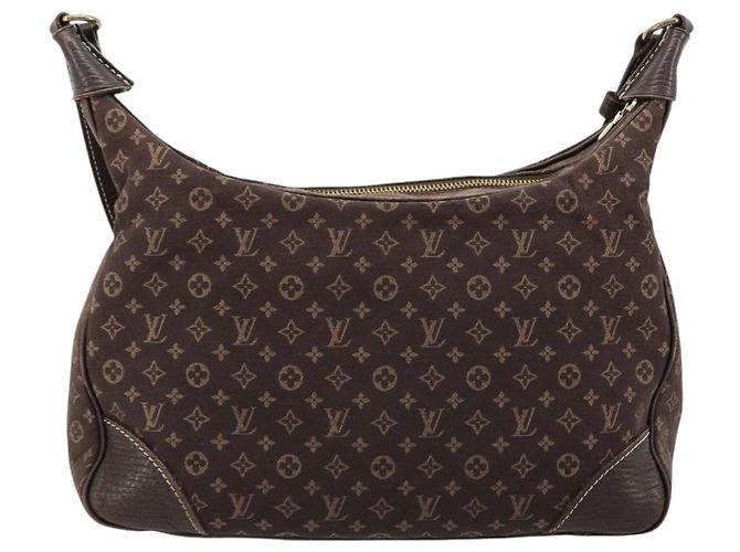 LOUIS VUITTON Monogram Mini Lin Boulogne Bag Brown Ebene M95225 LV - vista 2