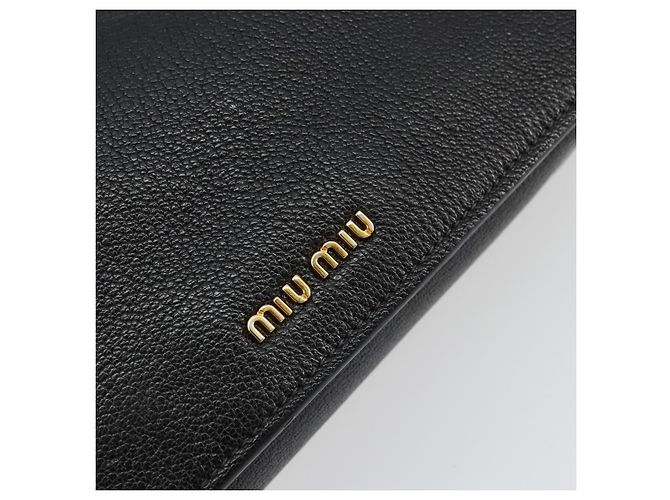 Miu Miu Shoulder Bag Leather Black Gold - vista 14