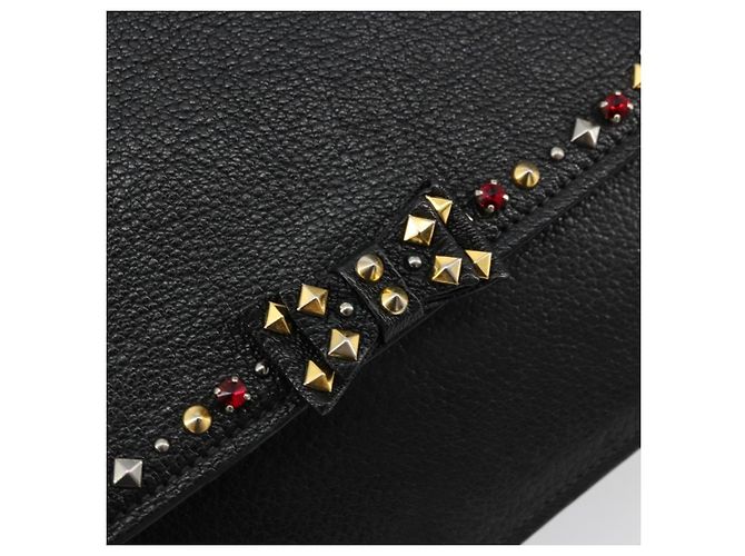 Miu Miu Shoulder Bag Leather Black Gold - vista 15