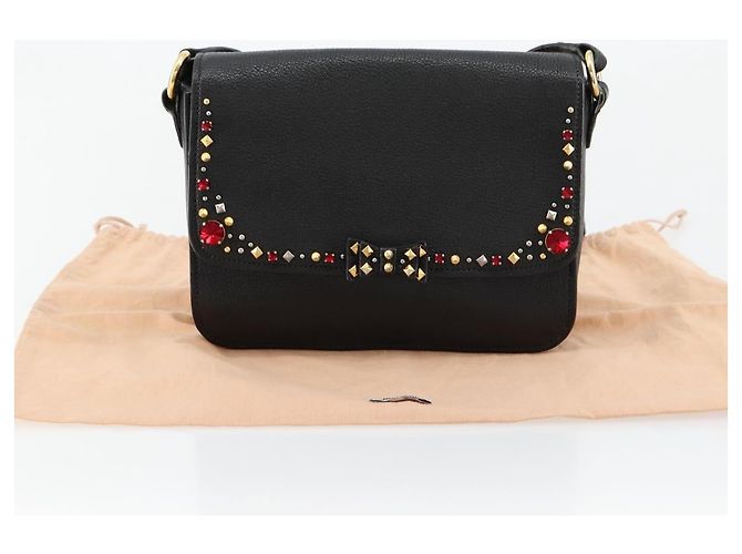 Miu Miu Shoulder Bag Leather Black Gold - vista 28