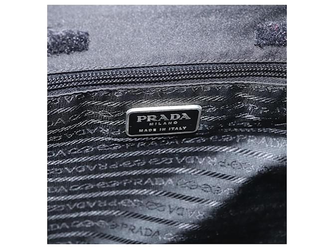 PRADA Hand Bag Nylon Black Silver - vista 15