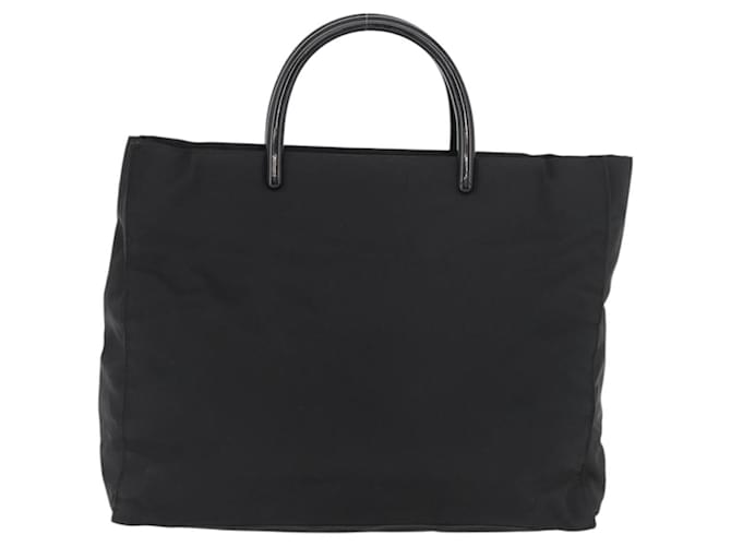 PRADA Hand Bag Nylon Black Silver - vista 3
