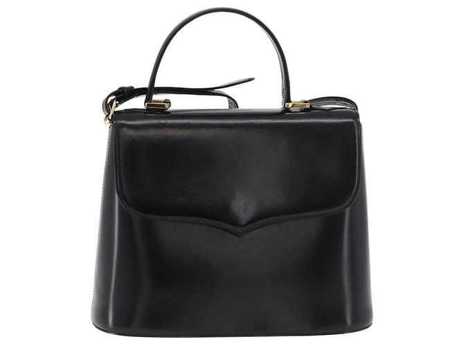 SAINT LAURENT Hand Bag Leather 2way Black Gold - vista 2