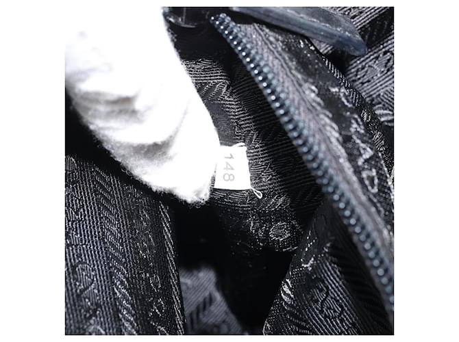 PRADA Hand Bag Nylon Black Silver - vista 12