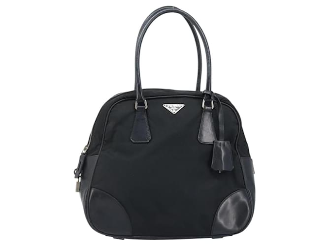 PRADA Hand Bag Nylon Black Silver - vista 13
