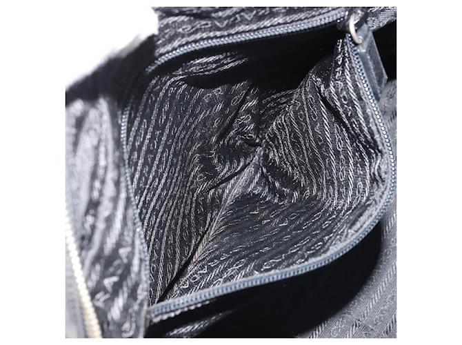 PRADA Hand Bag Nylon Black Silver - vista 24