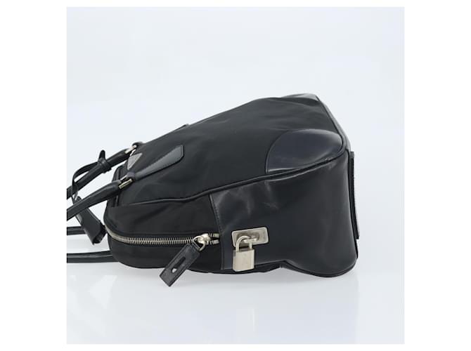 PRADA Hand Bag Nylon Black Silver - vista 4