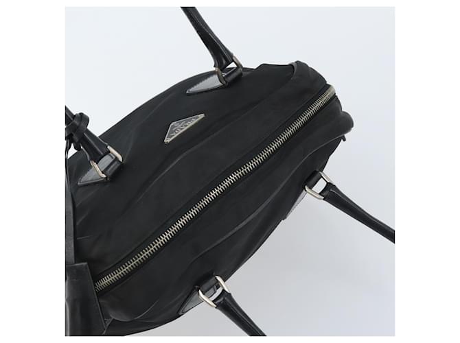 PRADA Hand Bag Nylon Black Silver - vista 6