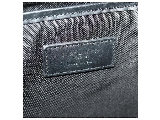 SAINT LAURENT Backpack Canvas Black Silver - vista 26