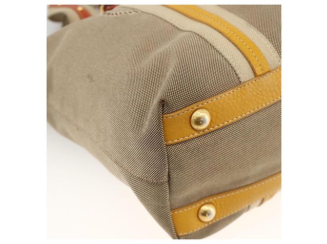 PRADA Hand Bag Logo jacquard 2way Beige Gold - vista 13