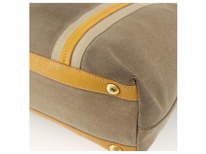 PRADA Hand Bag Logo jacquard 2way Beige Gold - vista 14