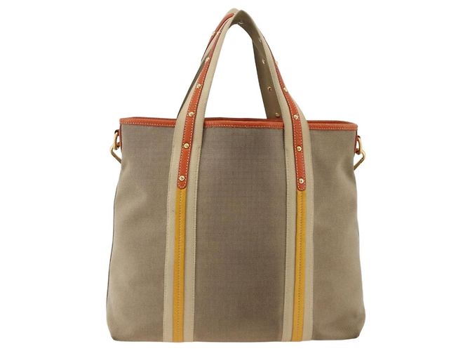 PRADA Hand Bag Logo jacquard 2way Beige Gold - vista 3