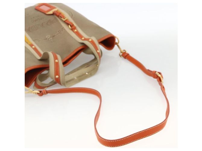 PRADA Hand Bag Logo jacquard 2way Beige Gold - vista 9