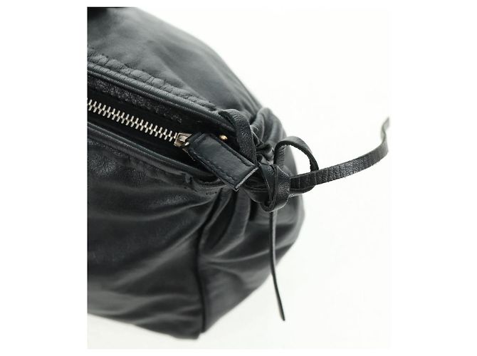 PRADA Handtasche Leder Schwarz Silber - Ansicht 15