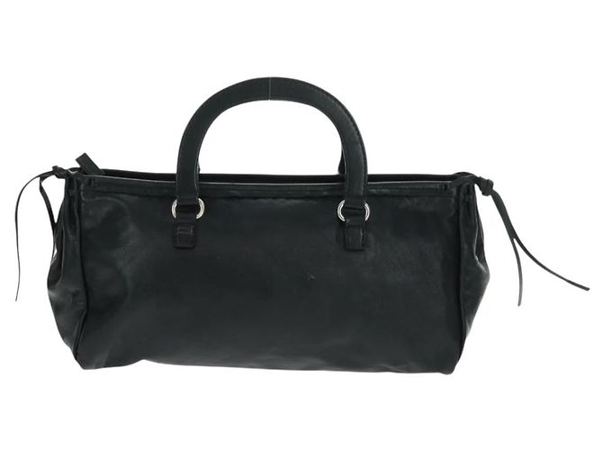 PRADA Handtasche Leder Schwarz Silber - Ansicht 2